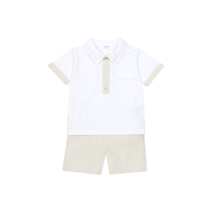 Deolinda 2 delig  beige gestreept