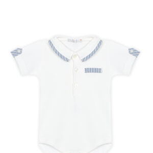 Dr kid Romper wit met blauw details