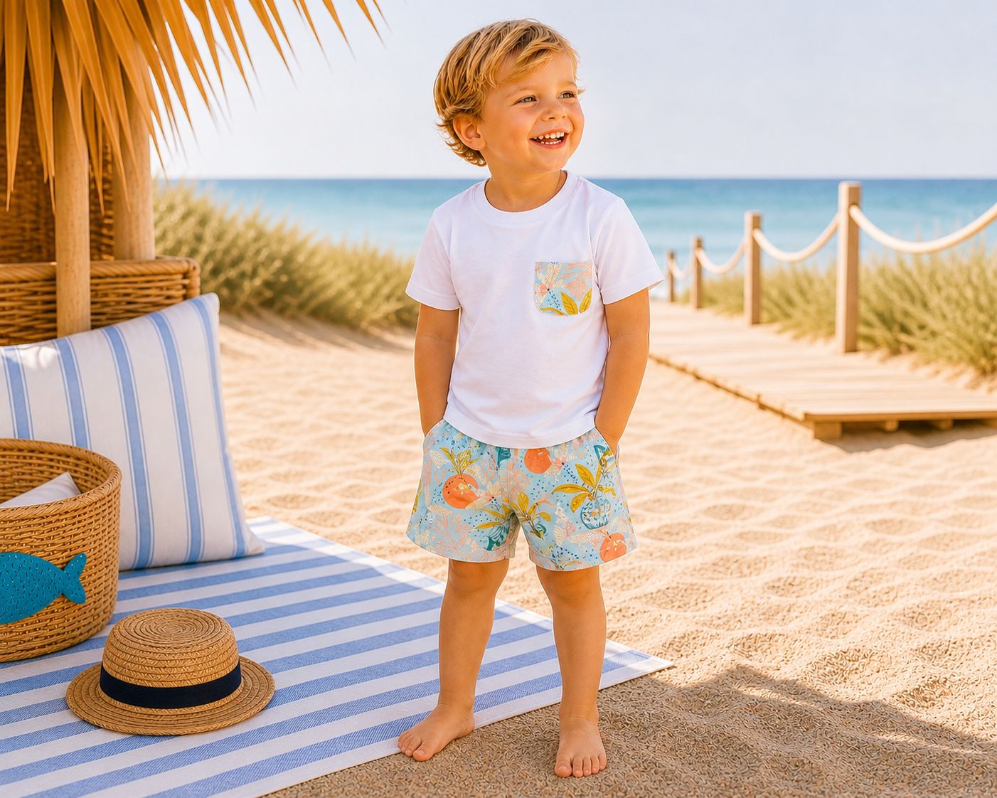 Deolinda zwemshort met t-shirt print - Afbeelding 2