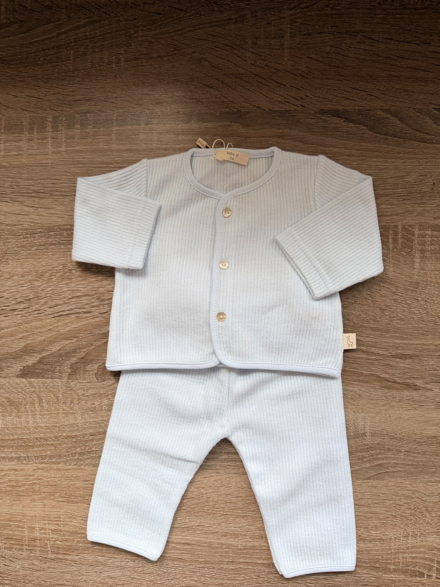 Baby gi knit set licht blauw - Afbeelding 2