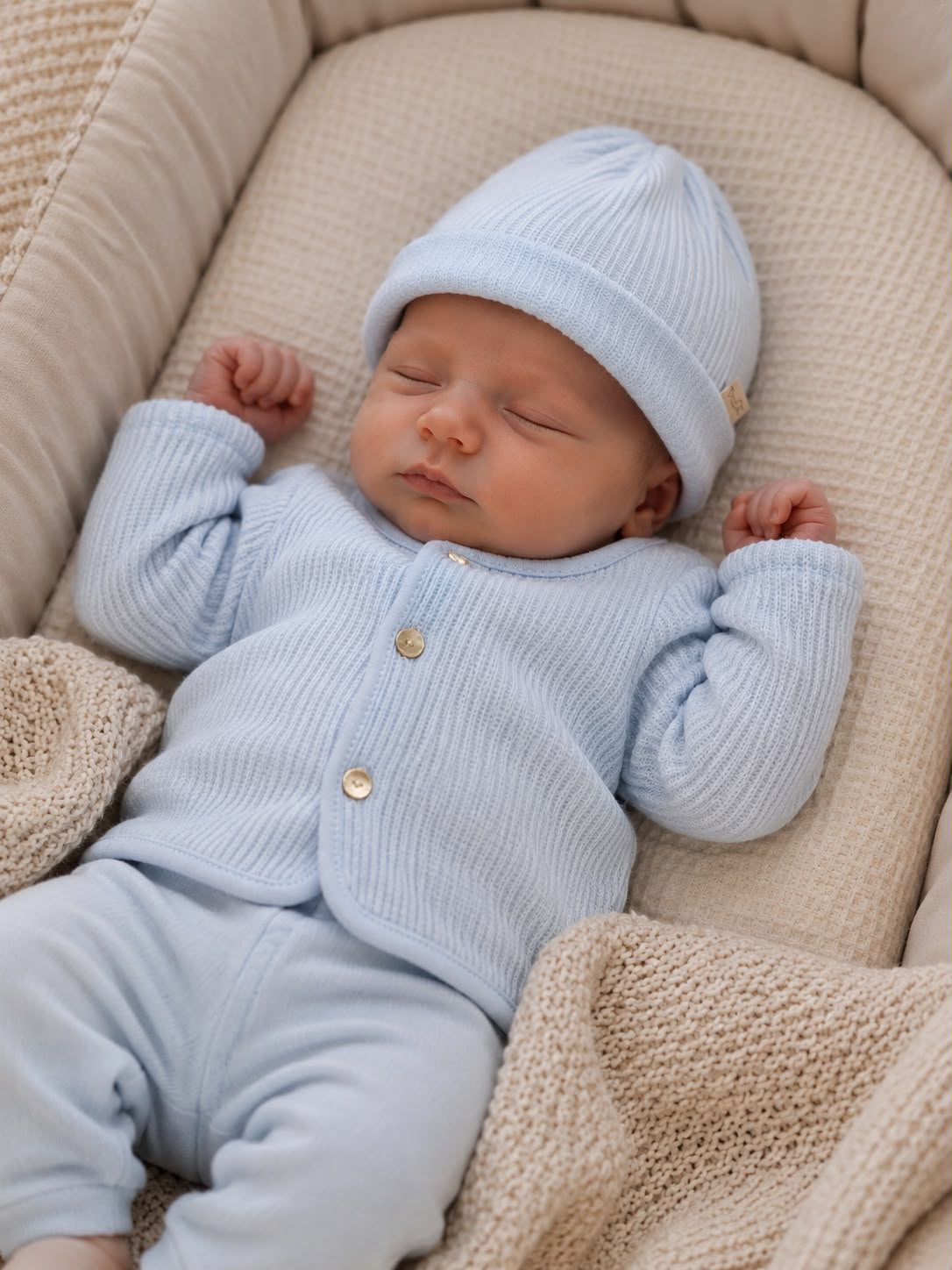 Baby gi knit set licht blauw