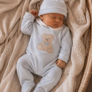 Baby Gi boxpakje velours met mutsje