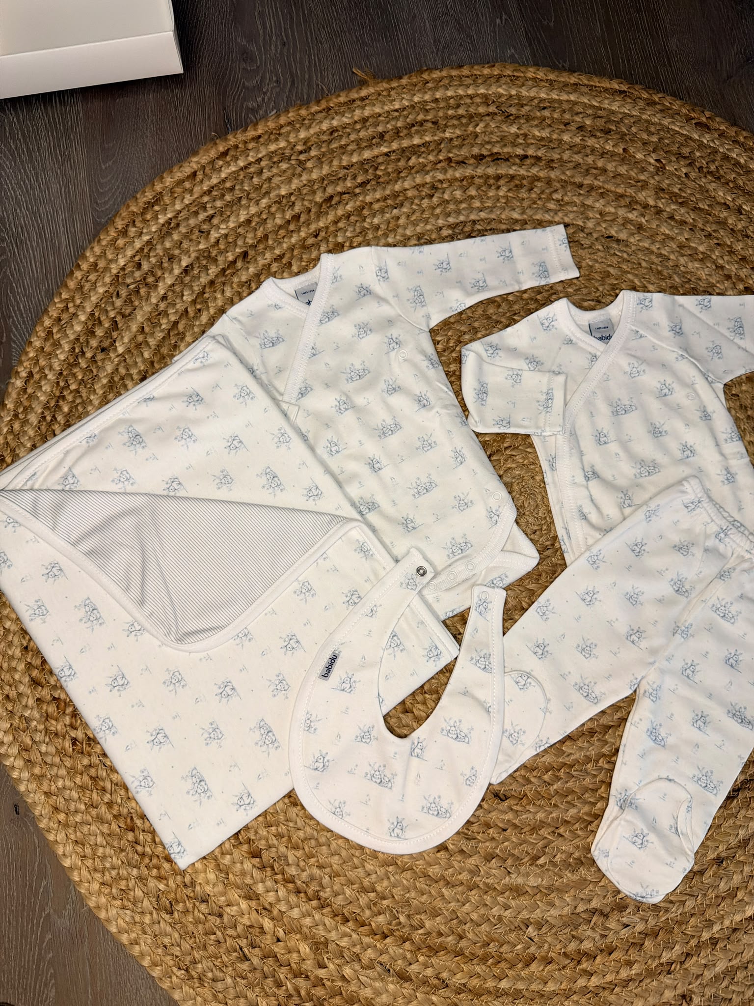 Babidu newborn gift set konijn blauw - Afbeelding 4
