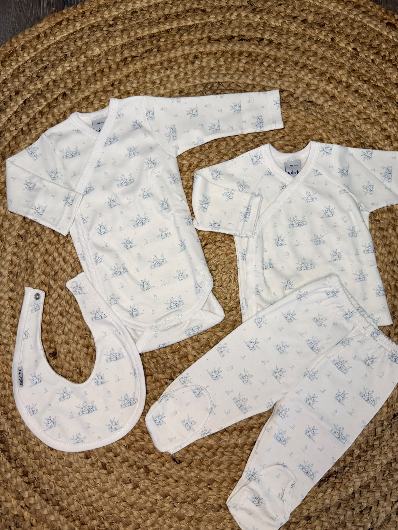 Babidu newborn gift set konijn blauw
