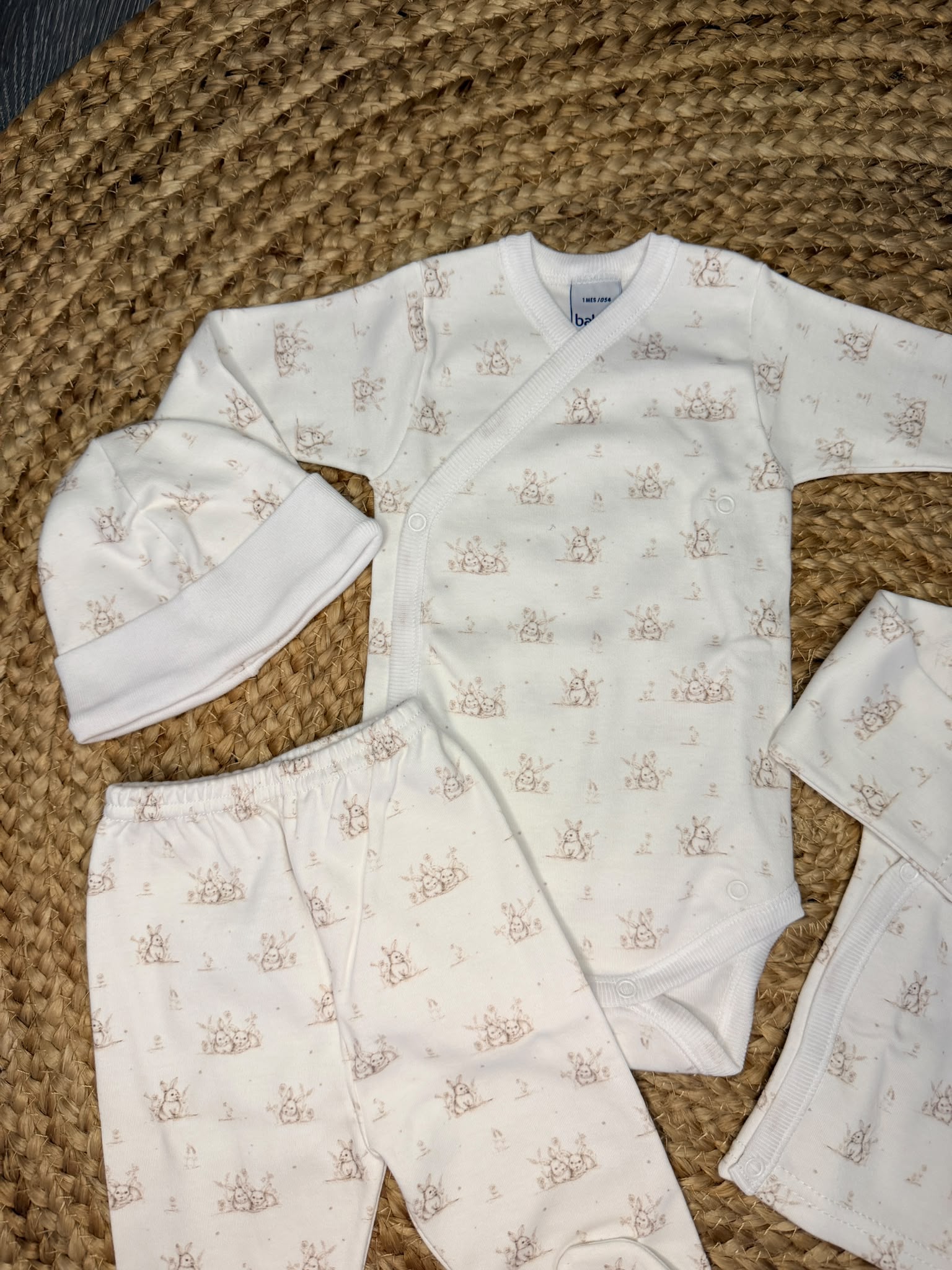 Babidu newborn gift set konijn beige - Afbeelding 3
