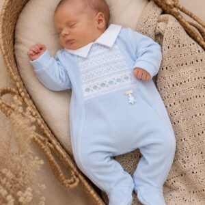 Bluesbaby velours boxpakje licht blauw