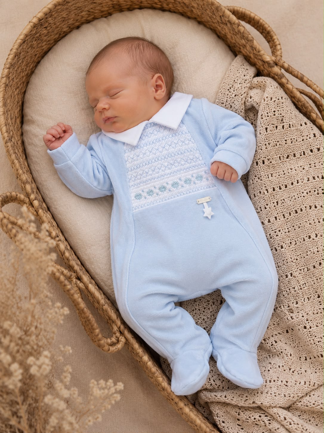 Bluesbaby velours boxpakje licht blauw