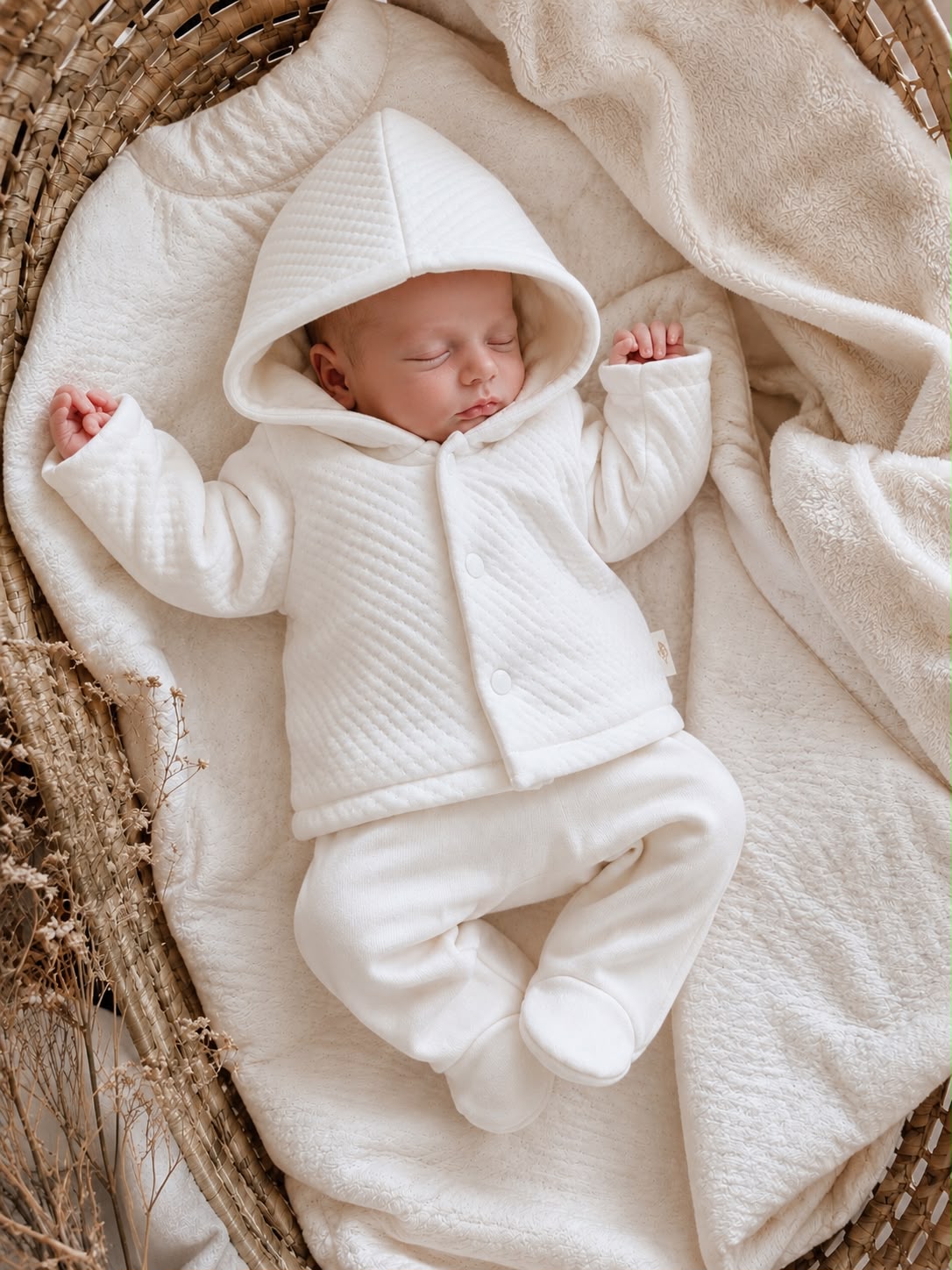 Baby Gi jasje ivory met teddy voering