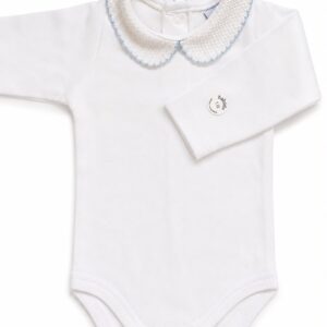 Babidy romper met pique kraag lange mauw