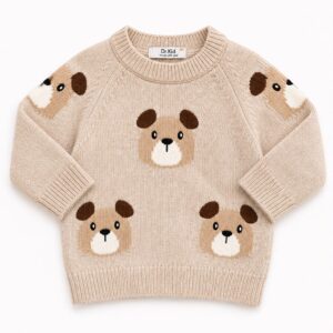 Dr kid Gebreide Babytrui met beren – Beige / Zand