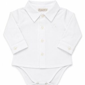 Dr. Kid Feestelijke Witte Baby Hemd-Romper met Kraag