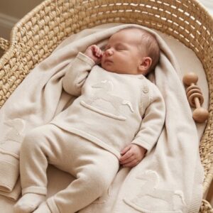 Dr. Kid – Zachte Beige Gebreide Baby set