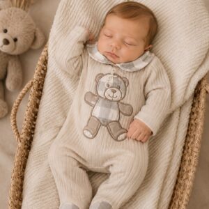 Deolinda boxpakje teddy print
