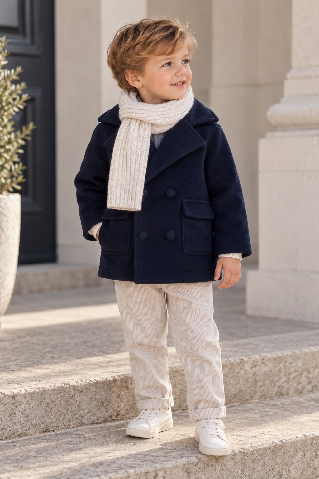 Klassieke Donkerblauwe peacoat Jas – Tijdloze Elegantie & Comfort