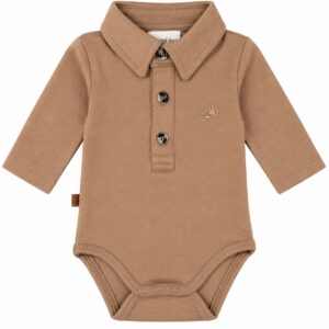 Frogs and dogs romper met kraag kleur bruin