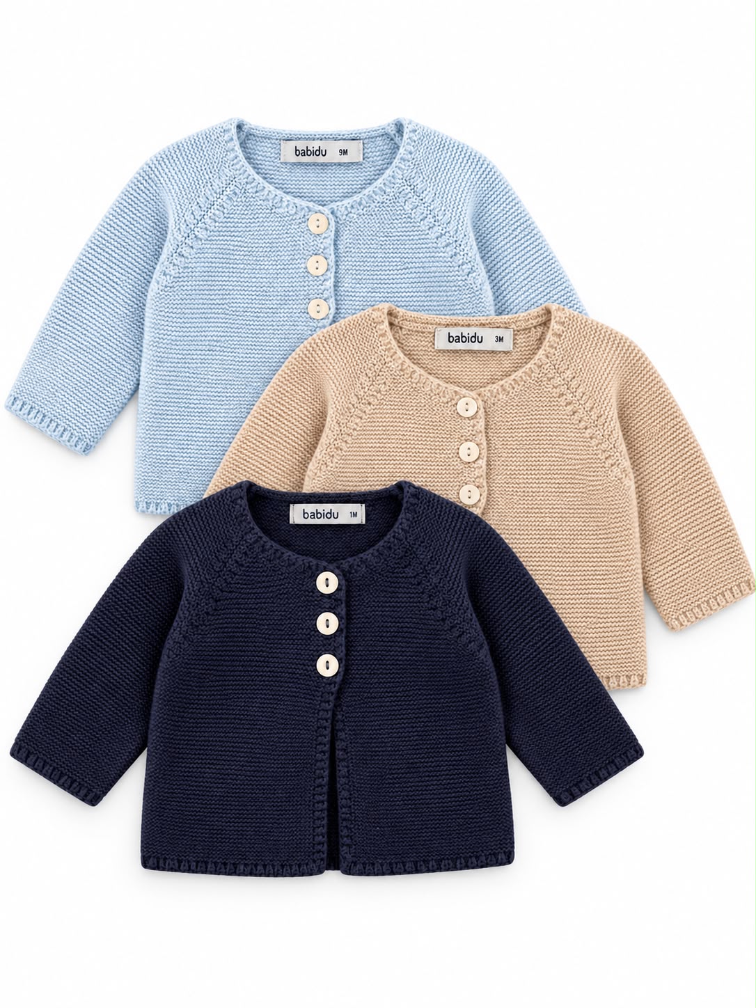 Babidu fijn gebreid vestje- 3 kleuren